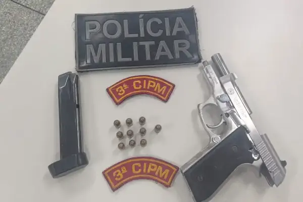 Arma apreendida com um homem durante festa junina em Maruim