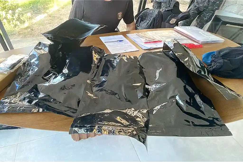 Droga apreendida durante flagrante da PF, onde levou a prisão de investigado em Aracaju