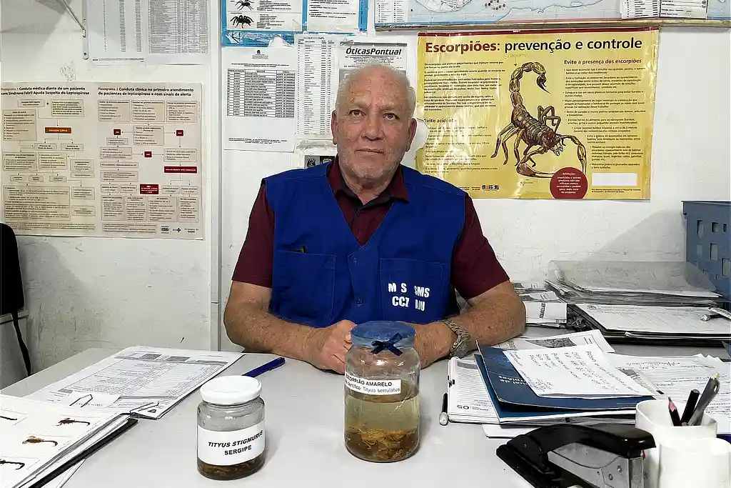Aracaju soma 371 notificações de picadas de escorpião em 2026 2 José Bonfim Oliveira, supervisor de endemias da Unidade de Vigilância de Zoonoses em Aracaju