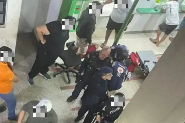 Imagens de câmera de segurança em caso de tentativa de homicídio no mercado central de Aracaju