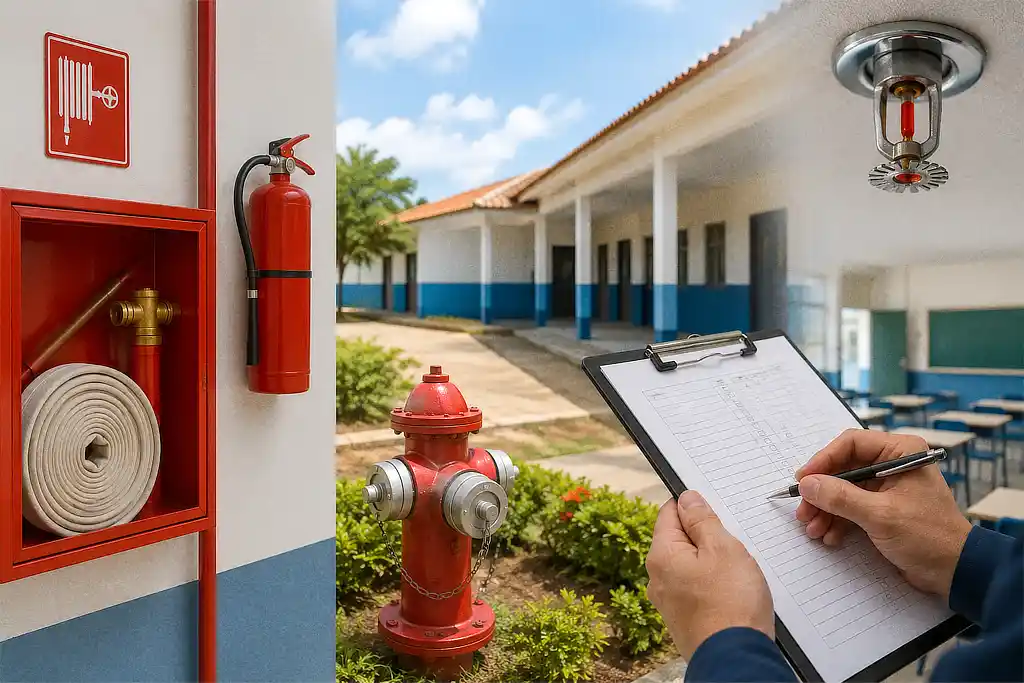 MPSE obtém decisão contra governo de Sergipe 1 Imagem ilustrando vistoria de bombeiro em escola pública