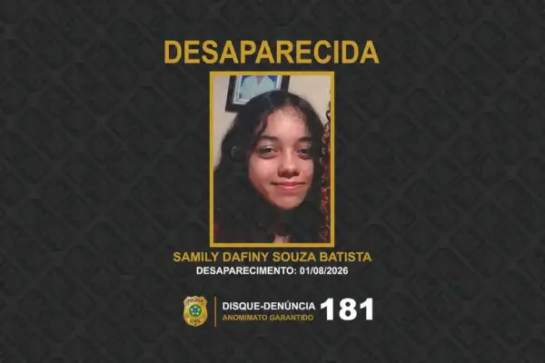 Polícia Civil busca adolescente de 16 anos desaparecida em Aracaju
