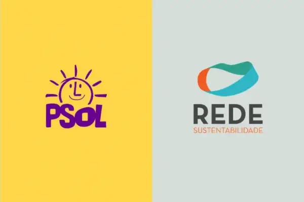 Logos da federação PSOL e Rede Sustentabilidade